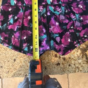 Women's Purple Floral Active Shorts